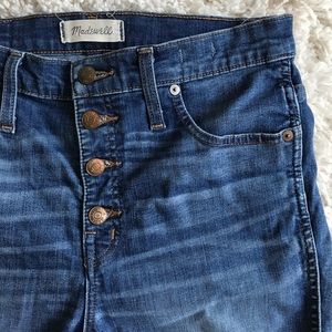 Madewell 10 inch high rise button skinny jeans